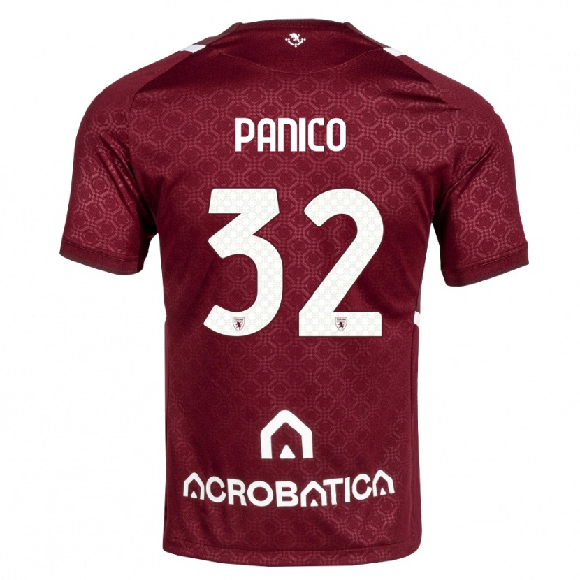 Danxen Criança Camisola Patrizia Panico #32 Bordô Branco Principal 2026/27 Camisa