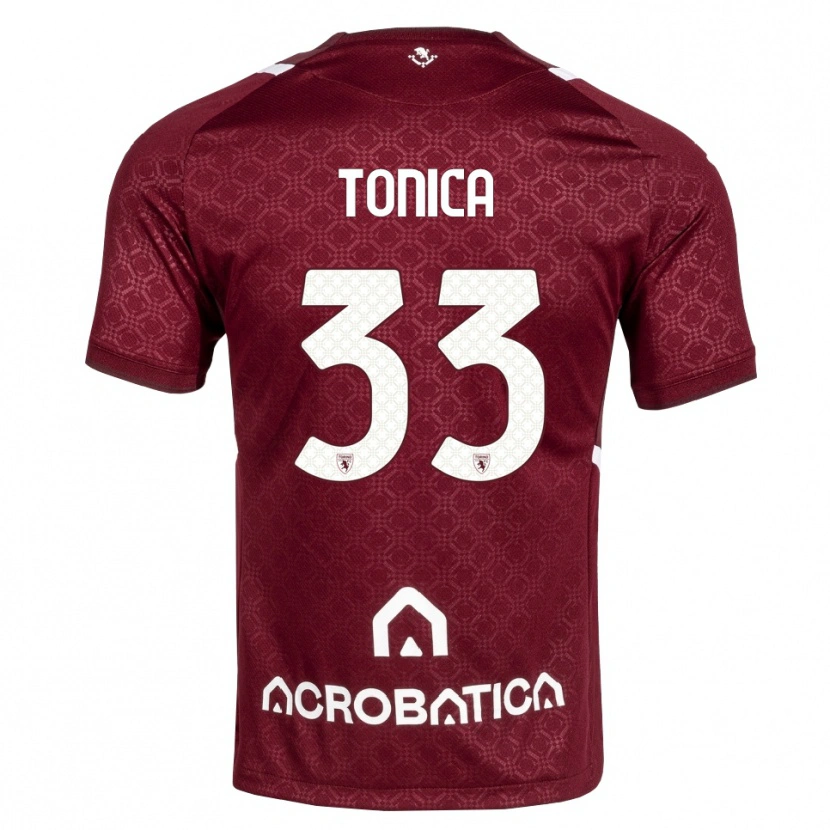 Danxen Criança Camisola Daniel Tonica #33 Bordô Branco Principal 2026/27 Camisa