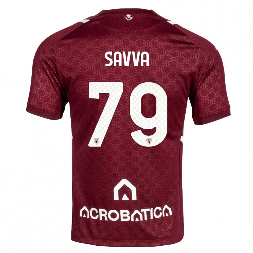 Danxen Criança Camisola Zanos Savva #79 Bordô Branco Principal 2026/27 Camisa
