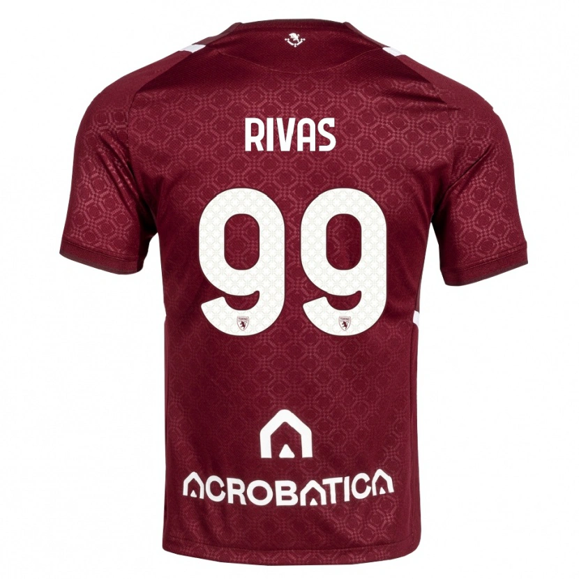 Danxen Criança Camisola Feder Rivas #99 Bordô Branco Principal 2026/27 Camisa