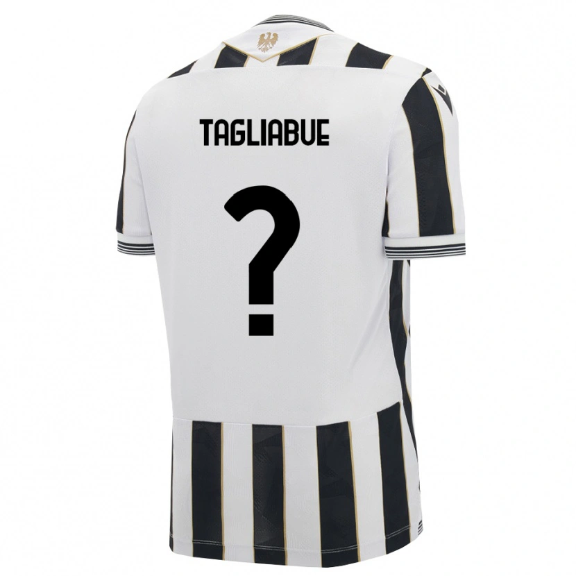 Danxen Criança Camisola Tommaso Tagliabue #0 Preto Branco Rosa Principal 2026/27 Camisa