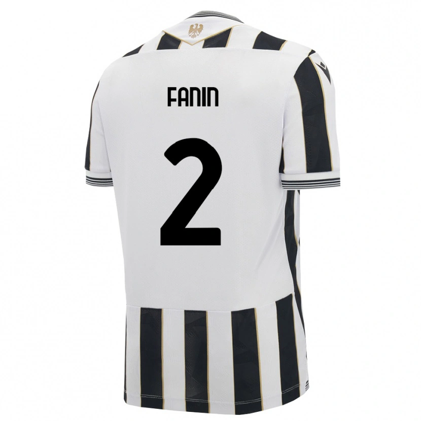 Danxen Criança Camisola Alessandro Fanin #2 Preto Branco Rosa Principal 2026/27 Camisa
