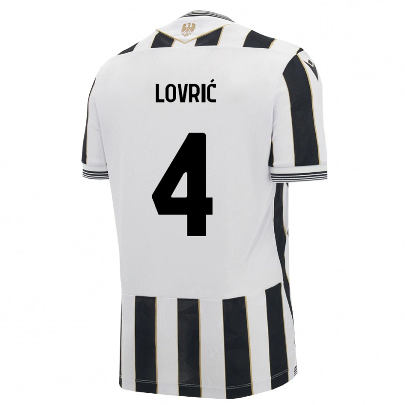 Danxen Criança Camisola Sandi Lovrić #4 Preto Branco Rosa Principal 2026/27 Camisa