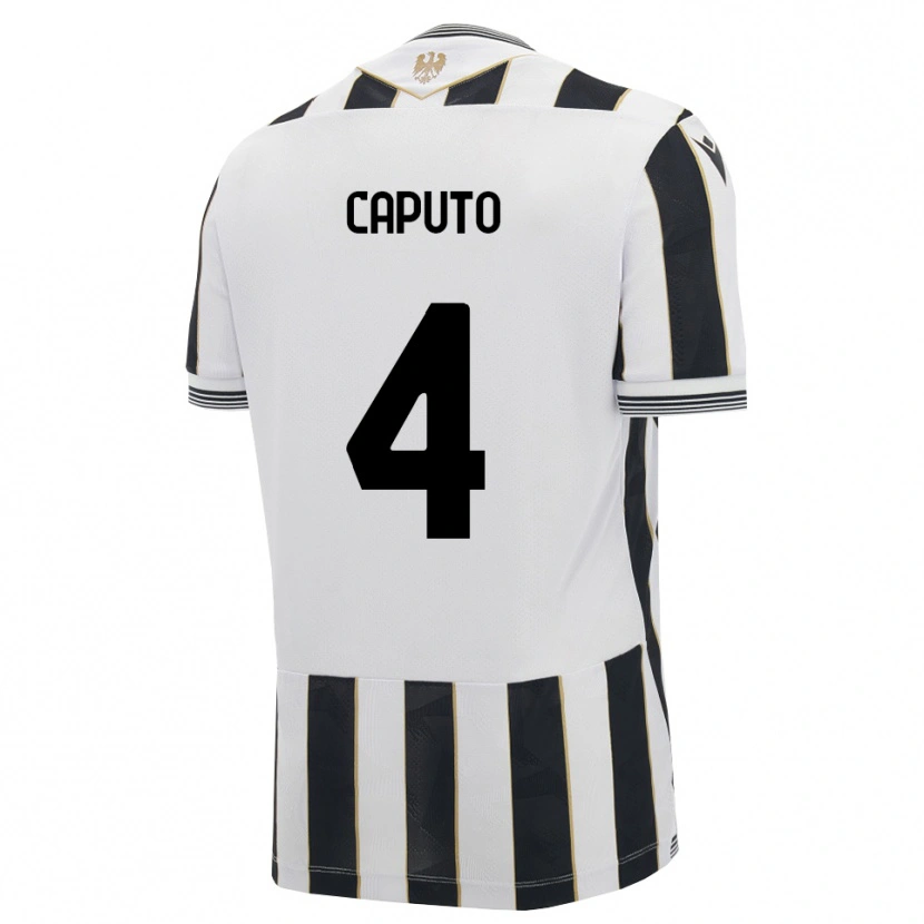 Danxen Criança Camisola Luigi Caputo #4 Preto Branco Rosa Principal 2026/27 Camisa