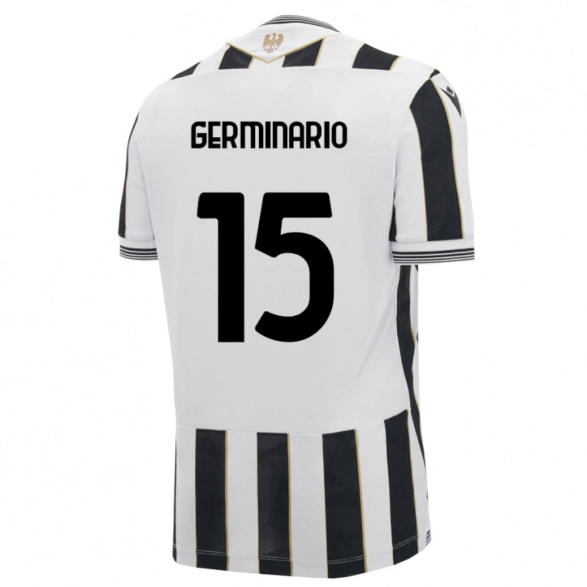 Danxen Criança Camisola Mattia Germinario #15 Preto Branco Rosa Principal 2026/27 Camisa