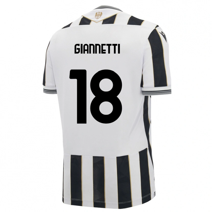 Danxen Criança Camisola Lautaro Giannetti #18 Preto Branco Rosa Principal 2026/27 Camisa