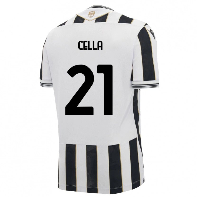 Danxen Criança Camisola Leonardo Cella #21 Preto Branco Rosa Principal 2026/27 Camisa