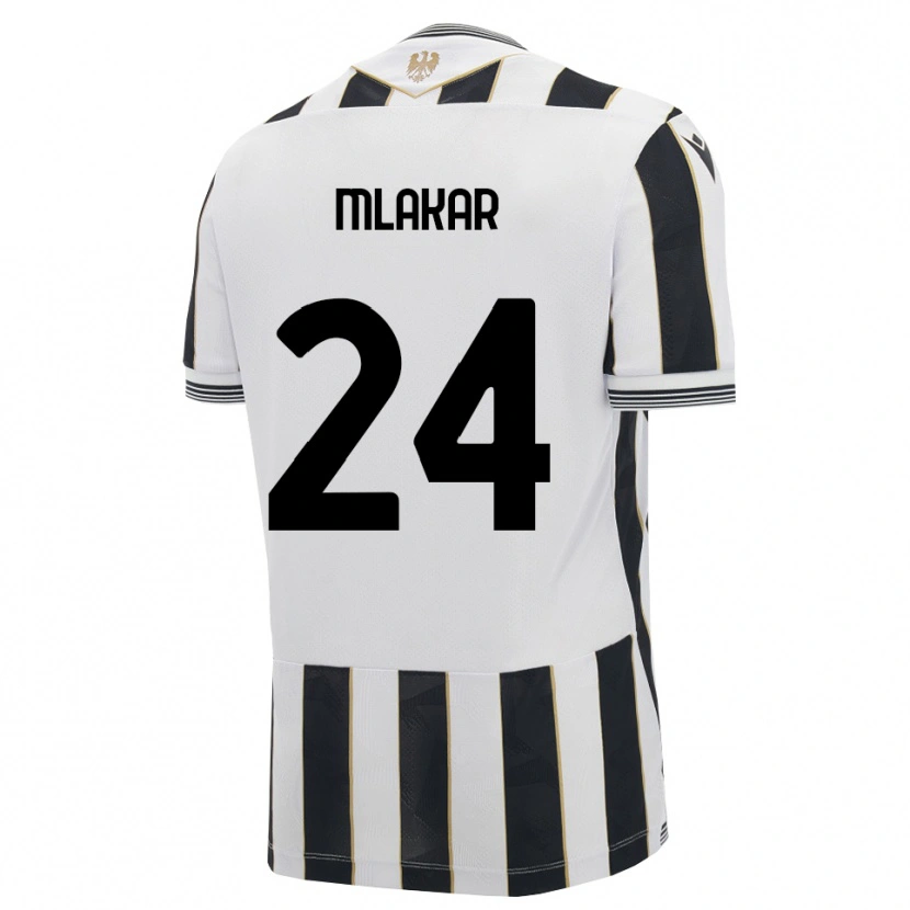 Danxen Criança Camisola Lorenzo Mlakar #24 Preto Branco Rosa Principal 2026/27 Camisa