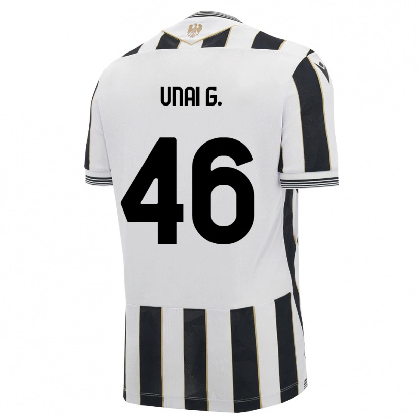 Danxen Criança Camisola Unai Gómez #46 Preto Branco Rosa Principal 2026/27 Camisa