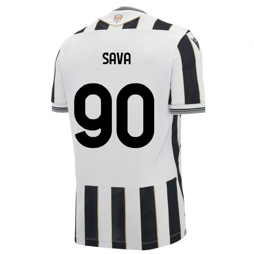 Danxen Criança Camisola Răzvan Sava #90 Preto Branco Rosa Principal 2026/27 Camisa