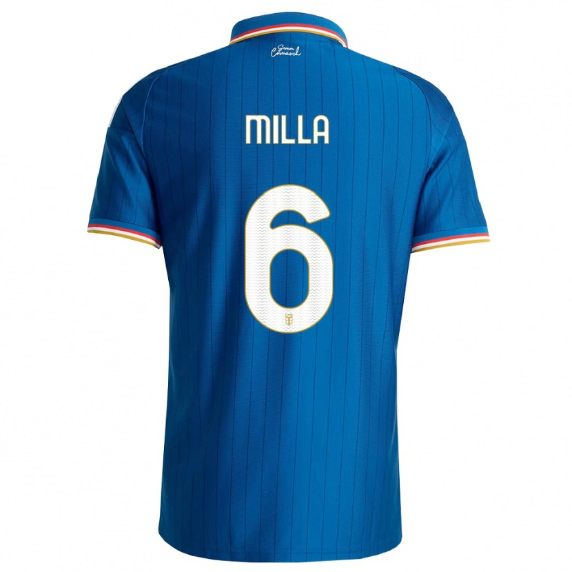 Danxen Criança Camisola Luis Milla #6 Azul Branco Vermelho Principal 2026/27 Camisa