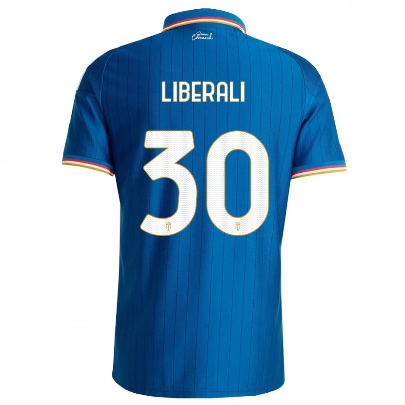 Danxen Criança Camisola Mattia Liberali #30 Azul Branco Vermelho Principal 2026/27 Camisa