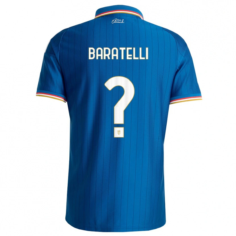 Danxen Criança Camisola Mattia Baratelli #0 Azul Branco Vermelho Principal 2026/27 Camisa