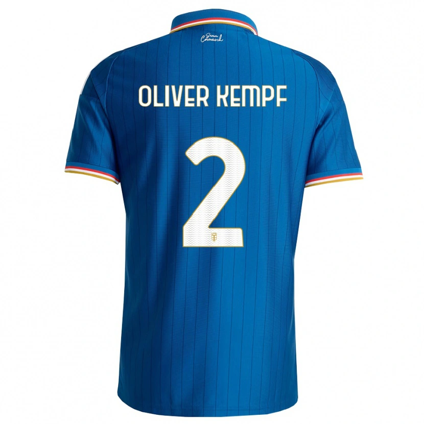 Danxen Criança Camisola Marc Oliver Kempf #2 Azul Branco Vermelho Principal 2026/27 Camisa
