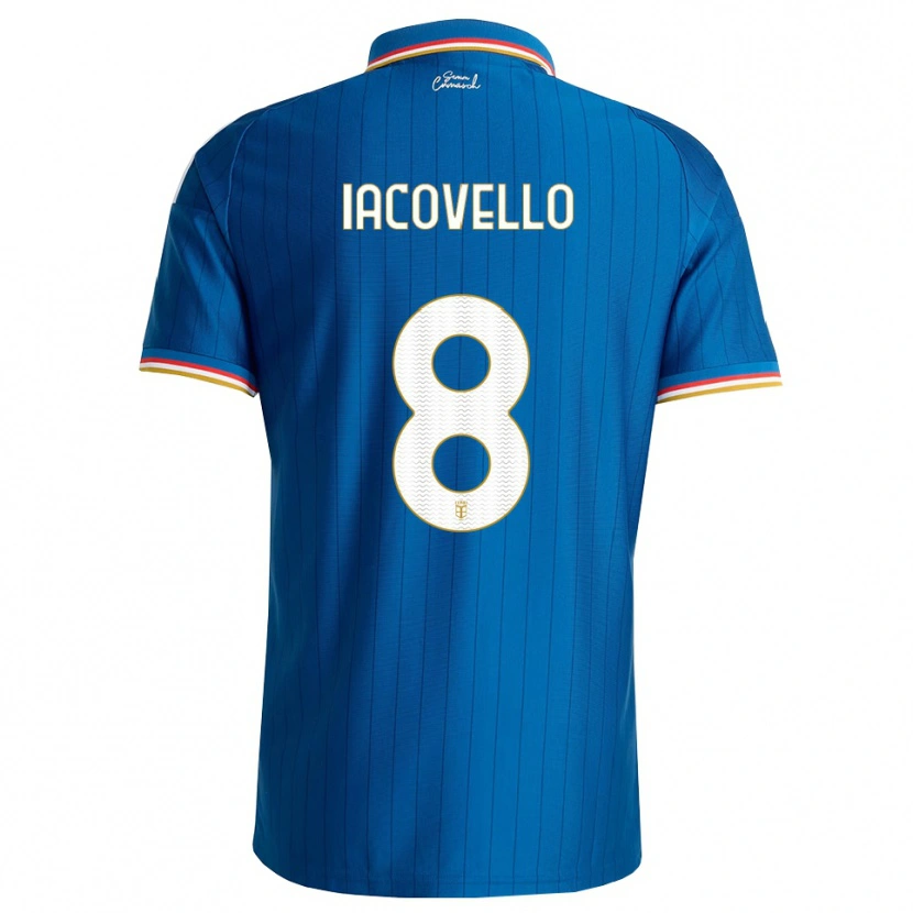 Danxen Criança Camisola Mattia Iacovello #8 Azul Branco Vermelho Principal 2026/27 Camisa
