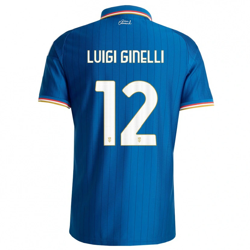 Danxen Criança Camisola Lorenzo Luigi Ginelli #12 Azul Branco Vermelho Principal 2026/27 Camisa