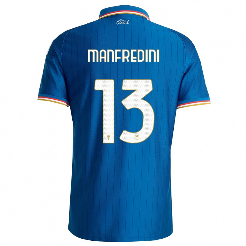 Danxen Criança Camisola Matteo Manfredini #13 Azul Branco Vermelho Principal 2026/27 Camisa