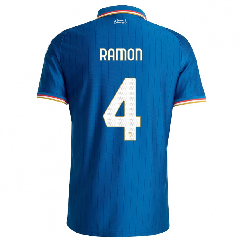 Danxen Criança Camisola Jacobo Ramón #4 Azul Branco Vermelho Principal 2026/27 Camisa