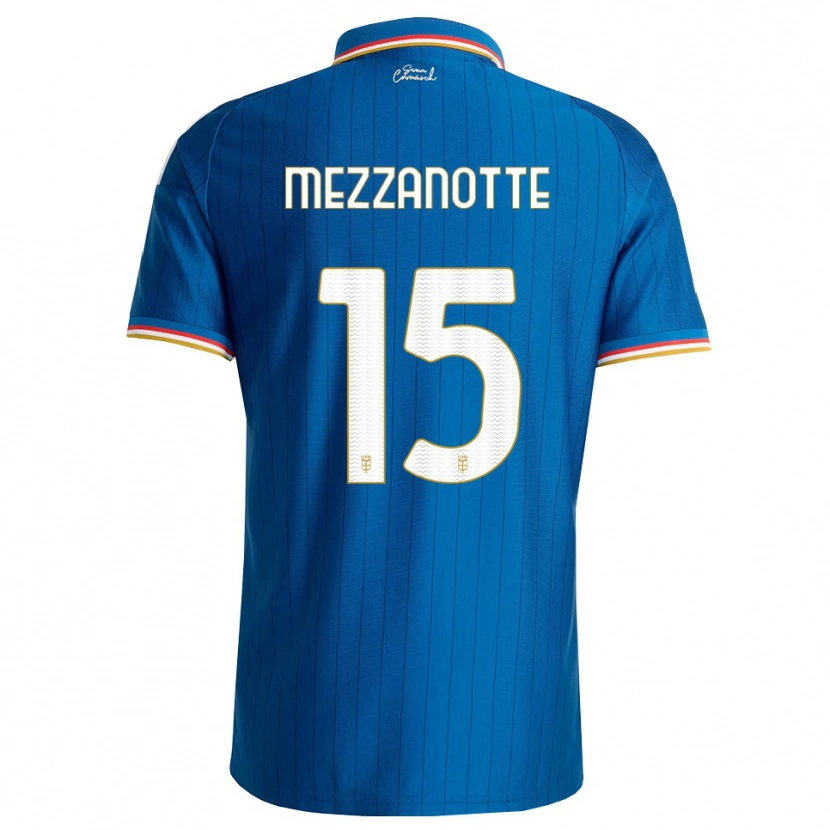 Danxen Criança Camisola Davide Mezzanotte #15 Azul Branco Vermelho Principal 2026/27 Camisa