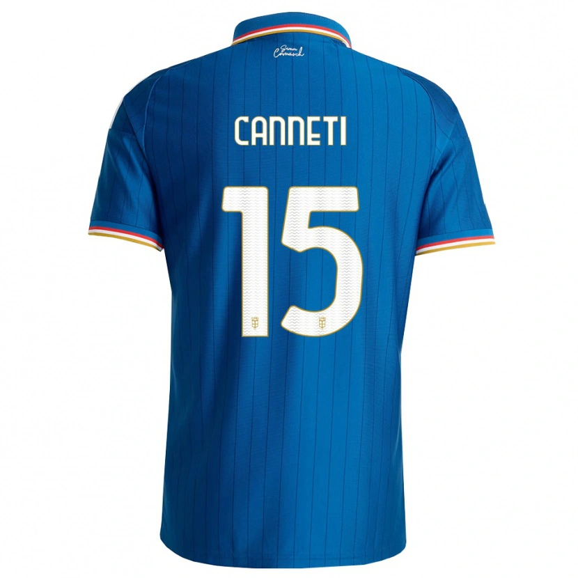 Danxen Criança Camisola Iacopo Canneti #15 Azul Branco Vermelho Principal 2026/27 Camisa