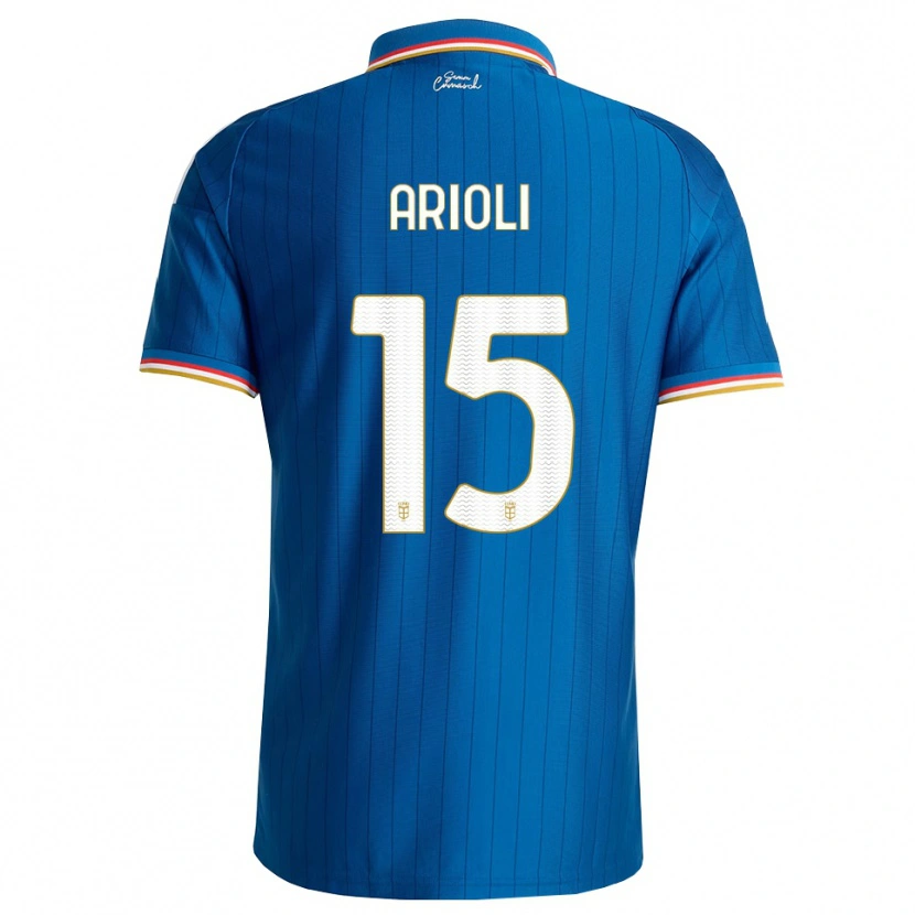Danxen Criança Camisola Mattia Arioli #15 Azul Branco Vermelho Principal 2026/27 Camisa