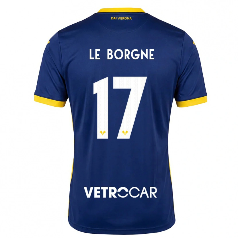 Danxen Criança Camisola Andréa Le Borgne #17 Azul Real Amarelo Branco Principal 2026/27 Camisa