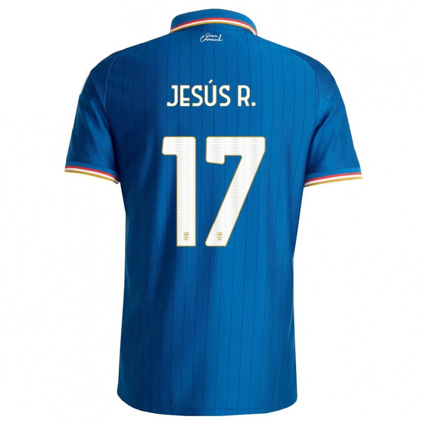 Danxen Criança Camisola Jesús Rodríguez #17 Azul Branco Vermelho Principal 2026/27 Camisa