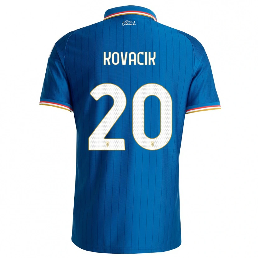 Danxen Criança Camisola Peter Kovacik #20 Azul Branco Vermelho Principal 2026/27 Camisa