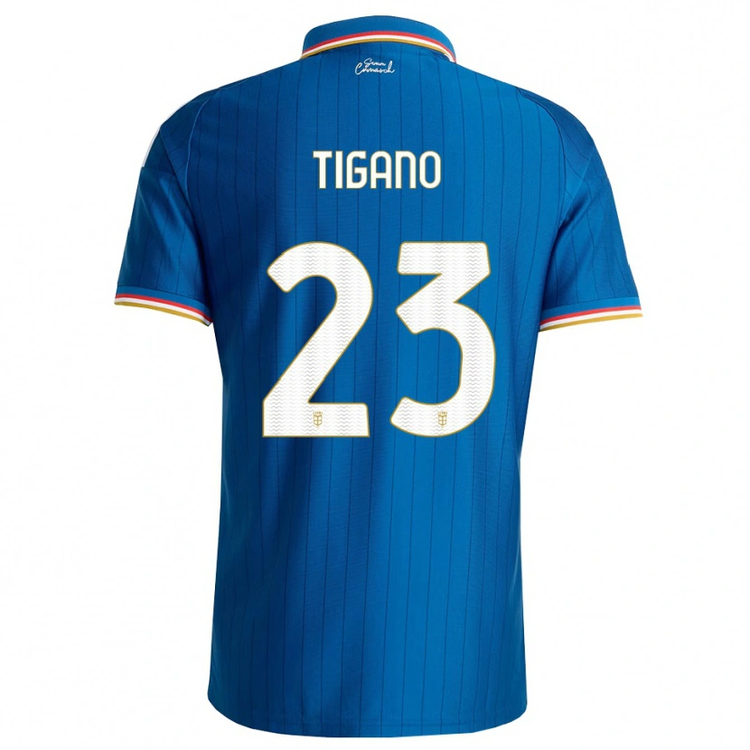 Danxen Criança Camisola Achille Tigano #23 Azul Branco Vermelho Principal 2026/27 Camisa