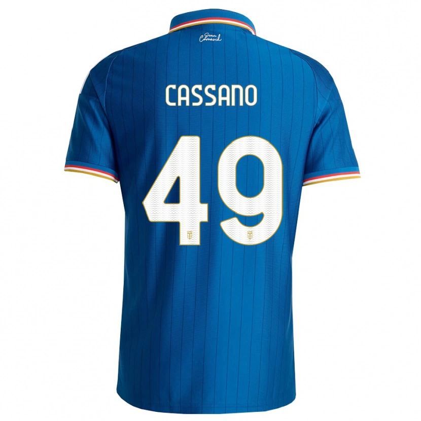 Danxen Criança Camisola Riccardo Cassano #49 Azul Branco Vermelho Principal 2026/27 Camisa