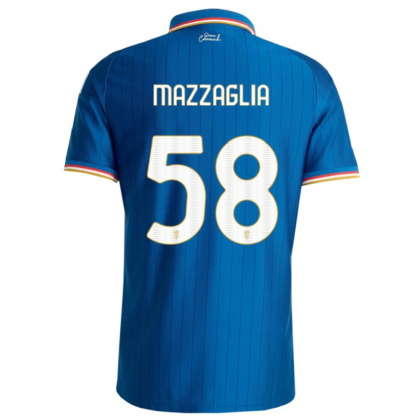 Danxen Criança Camisola Giuseppe Mazzaglia #58 Azul Branco Vermelho Principal 2026/27 Camisa