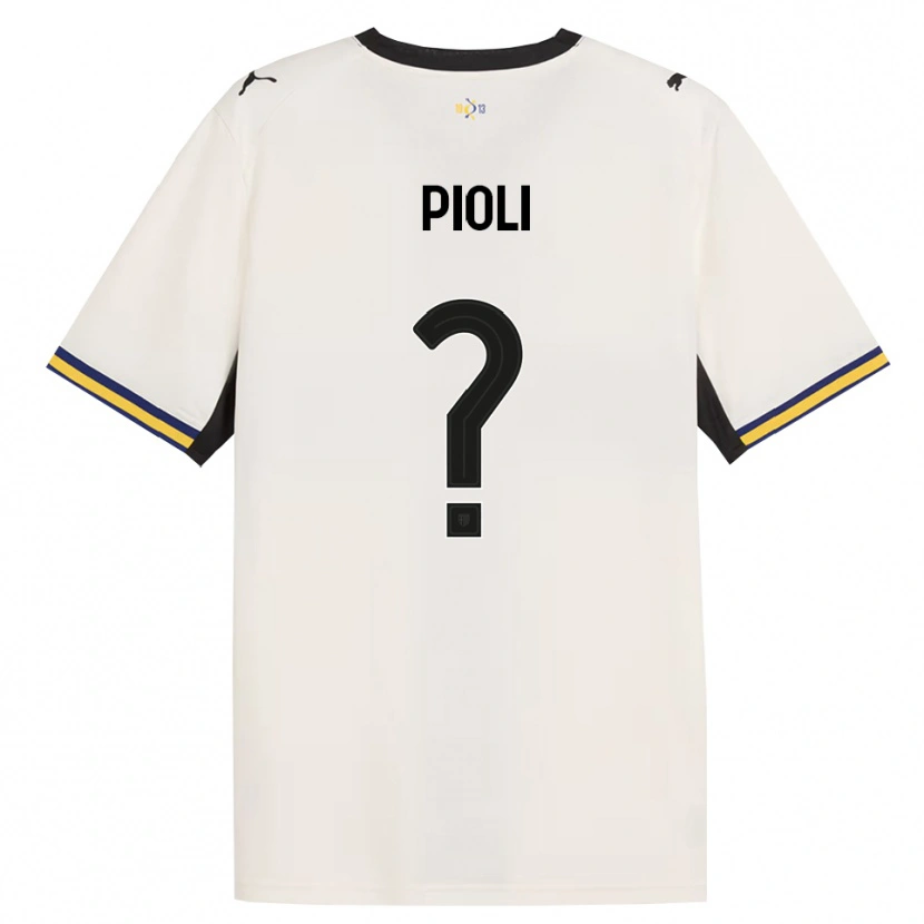 Danxen Criança Camisola Federico Pioli #0 Off-White Preto Amarelo Principal 2026/27 Camisa