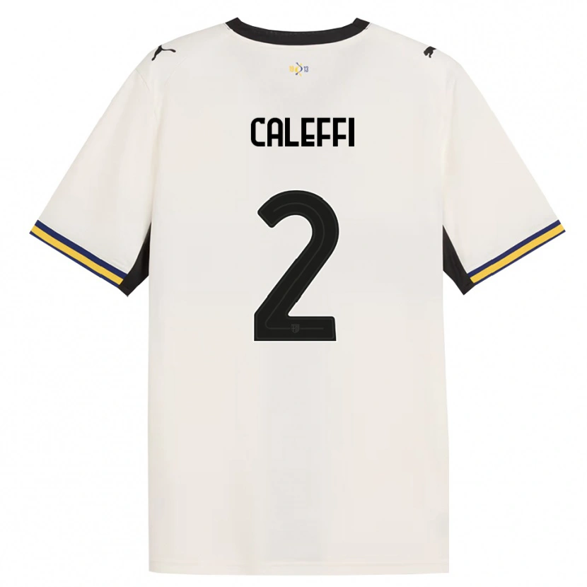 Danxen Criança Camisola Riccardo Caleffi #2 Off-White Preto Amarelo Principal 2026/27 Camisa