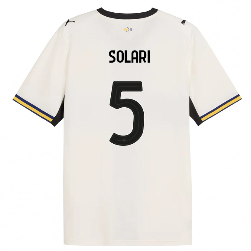Danxen Criança Camisola Giacomo Solari #5 Off-White Preto Amarelo Principal 2026/27 Camisa