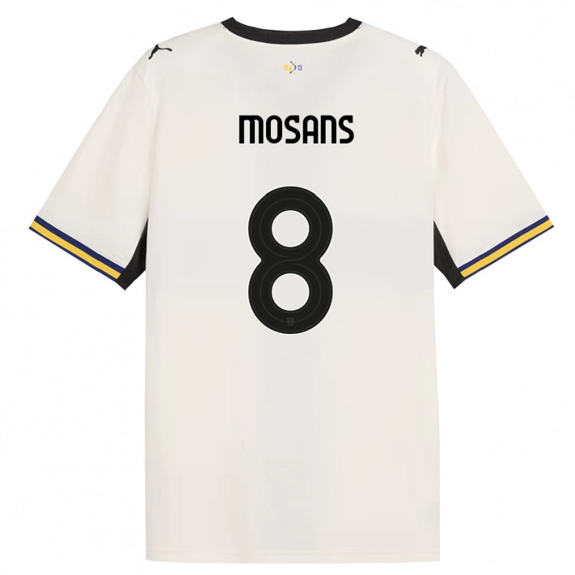 Danxen Criança Camisola Kristaps Mosans #8 Off-White Preto Amarelo Principal 2026/27 Camisa