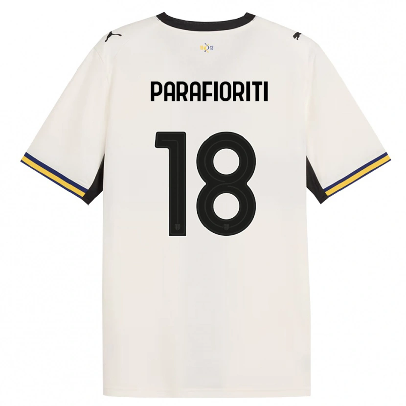 Danxen Criança Camisola Giovanni Parafioriti #18 Off-White Preto Amarelo Principal 2026/27 Camisa