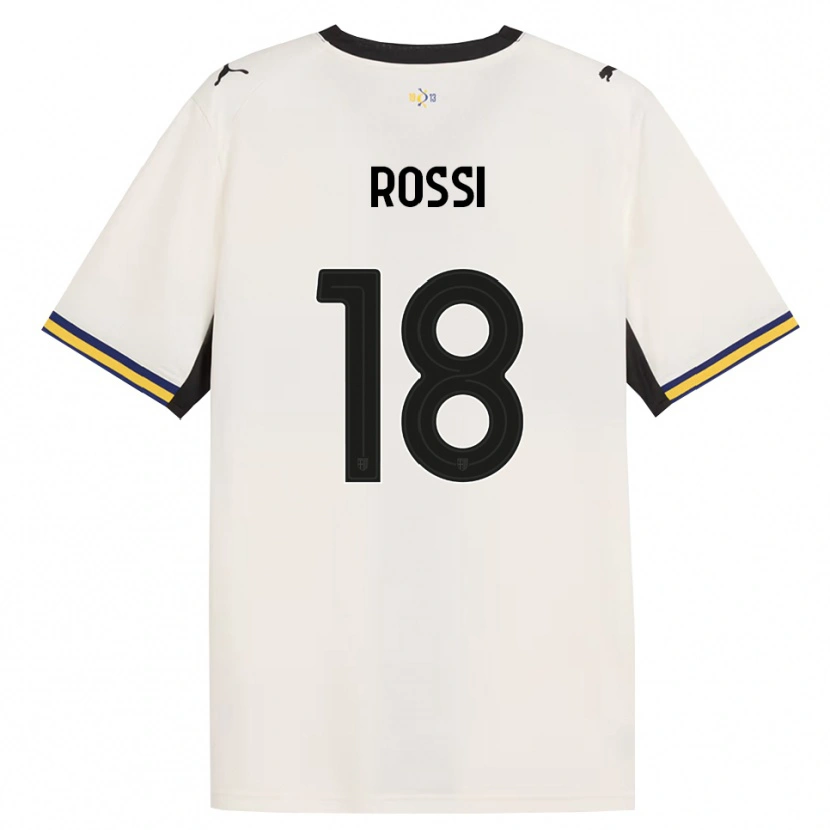 Danxen Criança Camisola Diego Rossi #18 Off-White Preto Amarelo Principal 2026/27 Camisa
