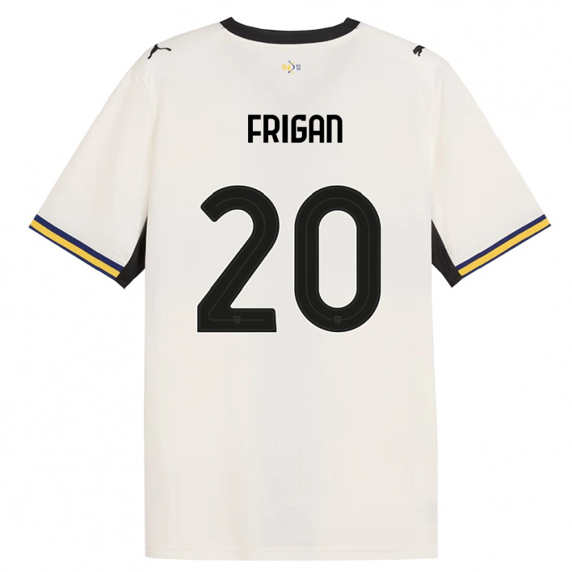 Danxen Criança Camisola Matija Frigan #20 Off-White Preto Amarelo Principal 2026/27 Camisa