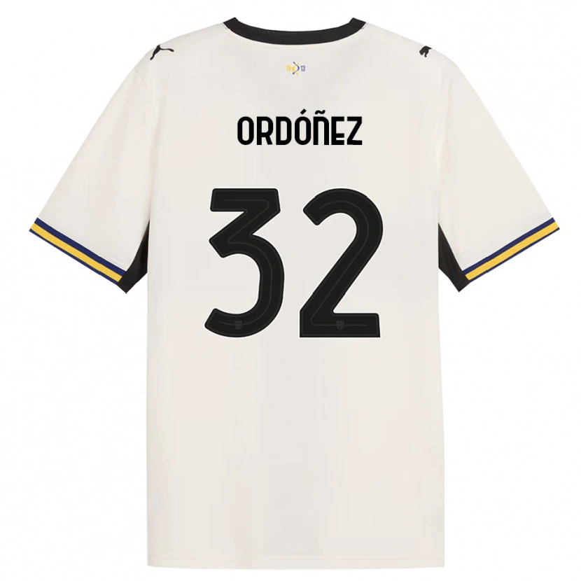 Danxen Criança Camisola Christian Ordóñez #32 Off-White Preto Amarelo Principal 2026/27 Camisa