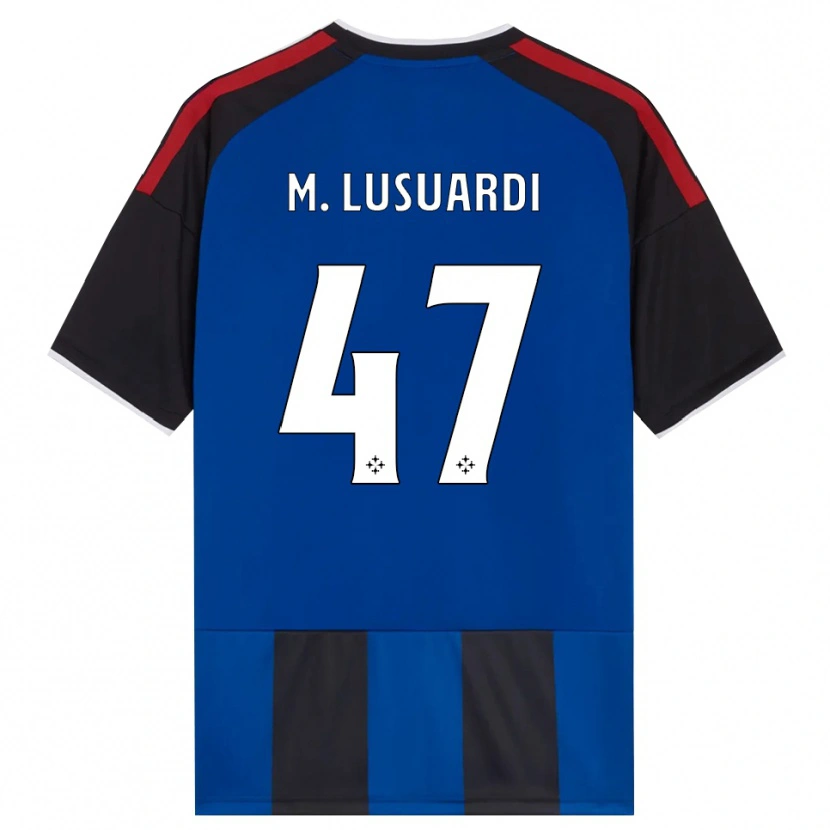 Danxen Criança Camisola Mateus Lusuardi #47 Azul Preto Branco Vermelho Principal 2026/27 Camisa