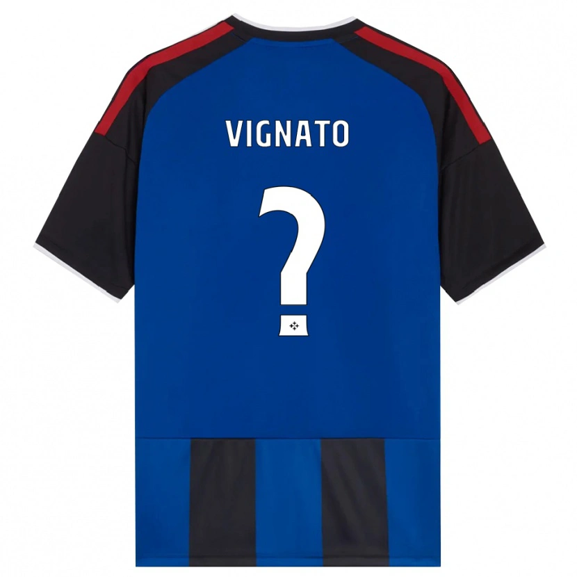 Danxen Criança Camisola Emanuel Vignato #0 Azul Preto Branco Vermelho Principal 2026/27 Camisa