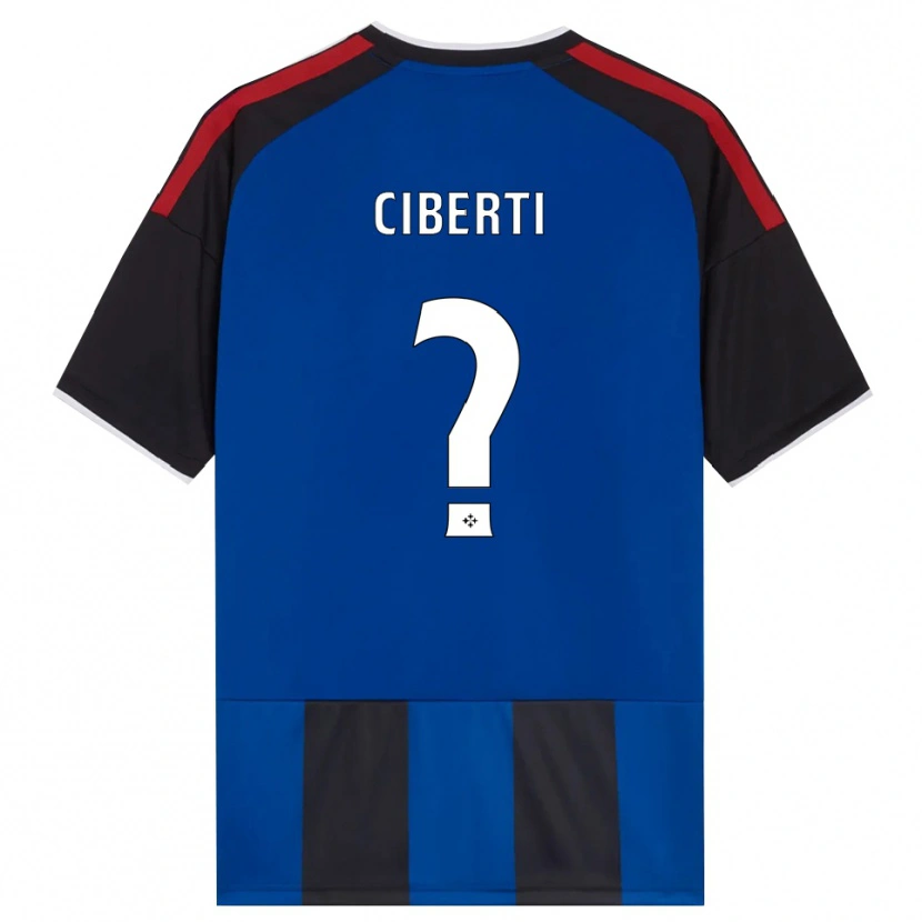 Danxen Criança Camisola Martino Ciberti #0 Azul Preto Branco Vermelho Principal 2026/27 Camisa