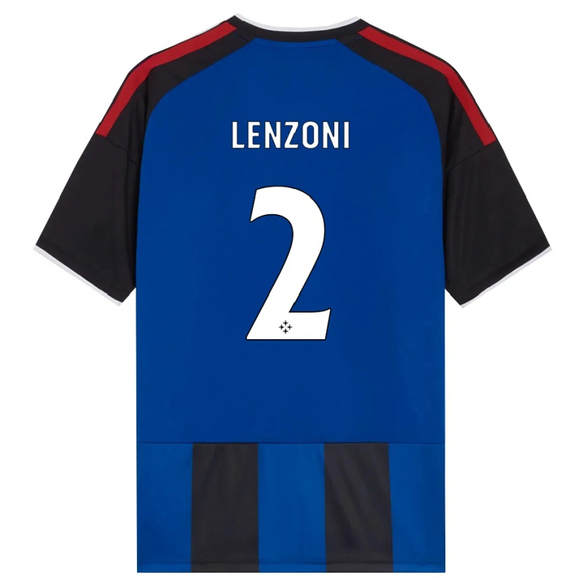 Danxen Criança Camisola Samuele Lenzoni #2 Azul Preto Branco Vermelho Principal 2026/27 Camisa