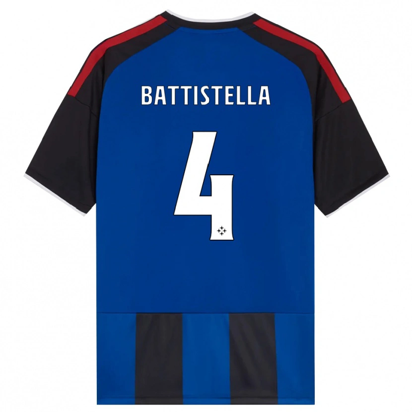Danxen Criança Camisola Daniel Battistella #4 Azul Preto Branco Vermelho Principal 2026/27 Camisa