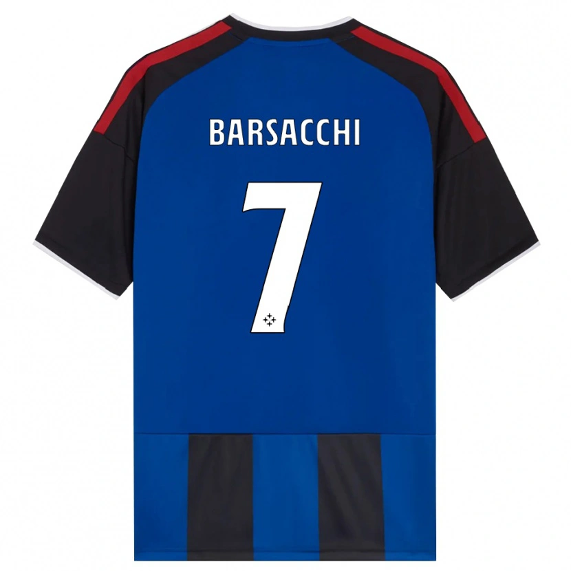 Danxen Criança Camisola Cristian Barsacchi #7 Azul Preto Branco Vermelho Principal 2026/27 Camisa