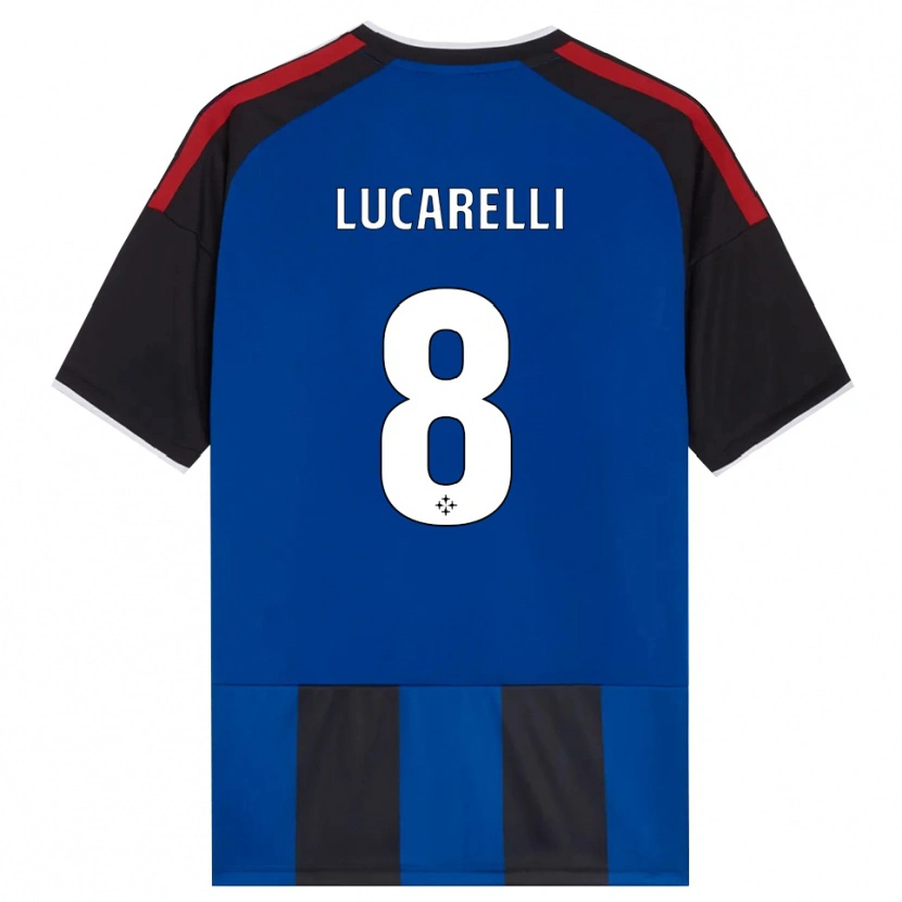 Danxen Criança Camisola Lapo Lucarelli #8 Azul Preto Branco Vermelho Principal 2026/27 Camisa