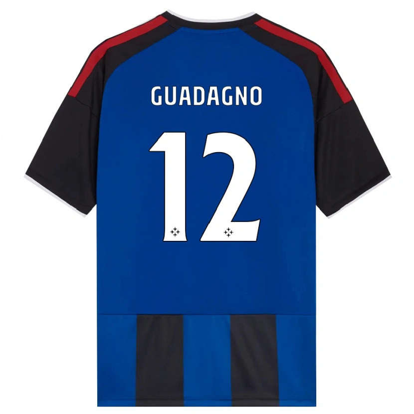 Danxen Criança Camisola Johan Guadagno #12 Azul Preto Branco Vermelho Principal 2026/27 Camisa