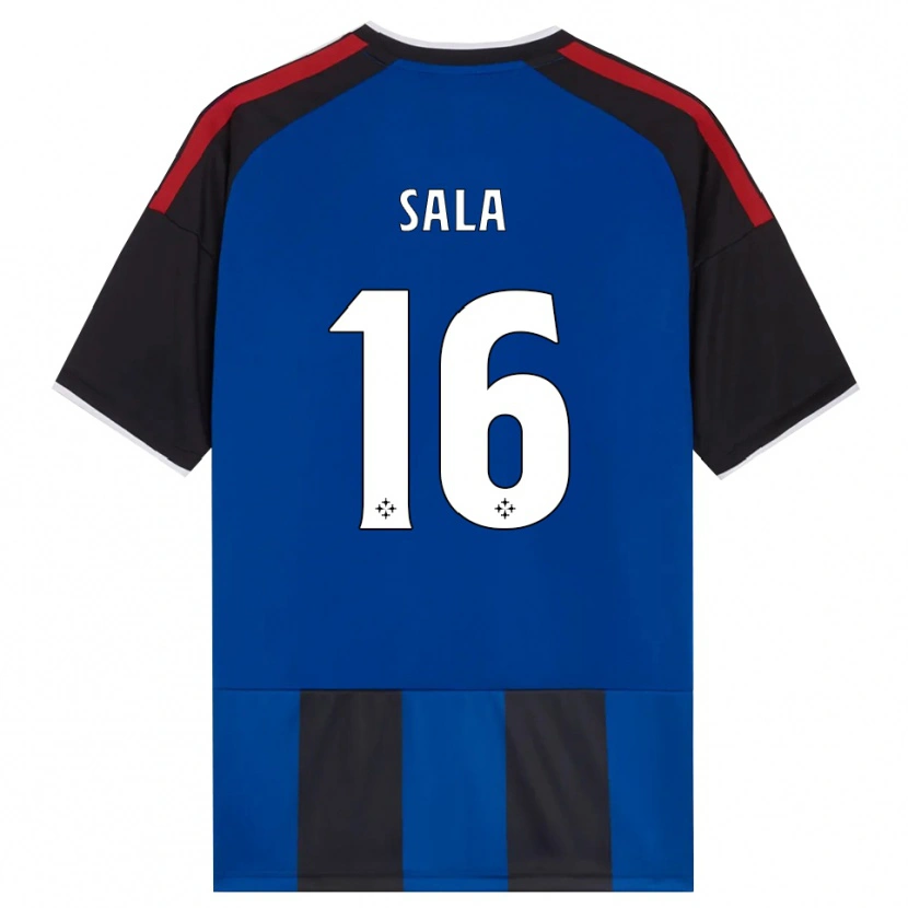 Danxen Criança Camisola Mattia Sala #16 Azul Preto Branco Vermelho Principal 2026/27 Camisa