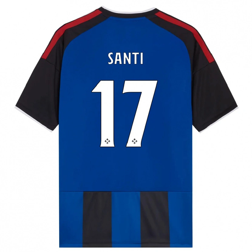Danxen Criança Camisola Edoardo Santi #17 Azul Preto Branco Vermelho Principal 2026/27 Camisa