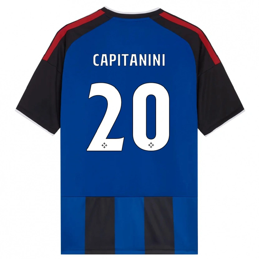 Danxen Criança Camisola Diego Capitanini #20 Azul Preto Branco Vermelho Principal 2026/27 Camisa